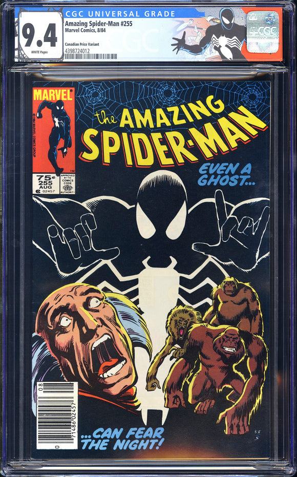 Amazing Spider-Man #255 CGC 9.4 (1984) Canadian Price Variant!