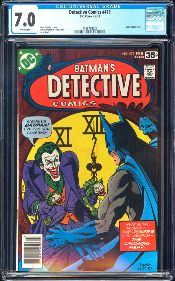 Detective Comics #475 CGC 7.0 (1978) 1st Appearance of the Laughing Fish!