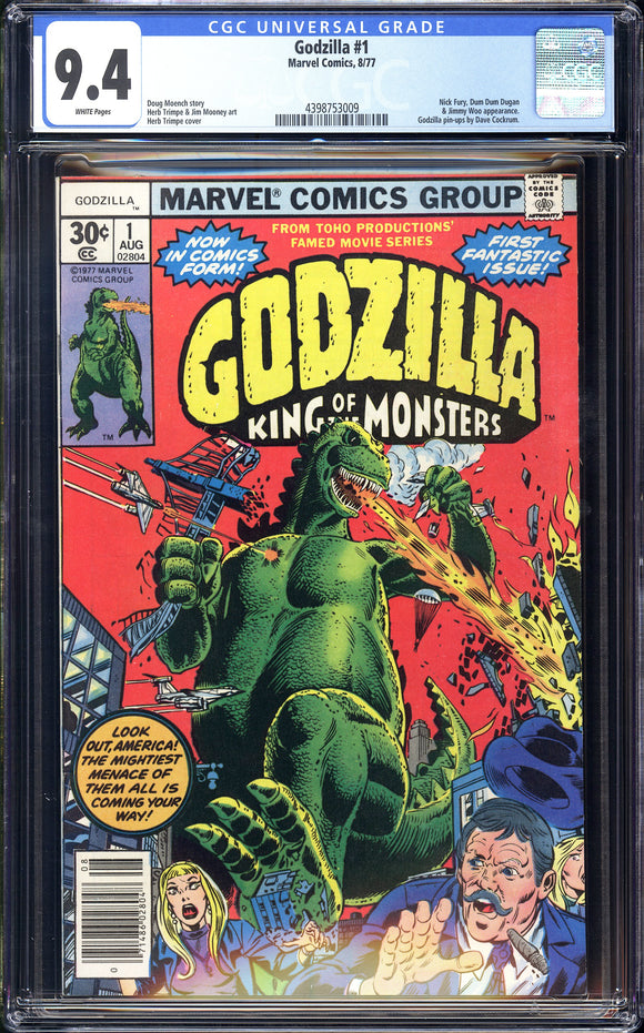 Godzilla #1 CGC 9.4 (1977) 1st Appearance of Godzilla in Marvel!