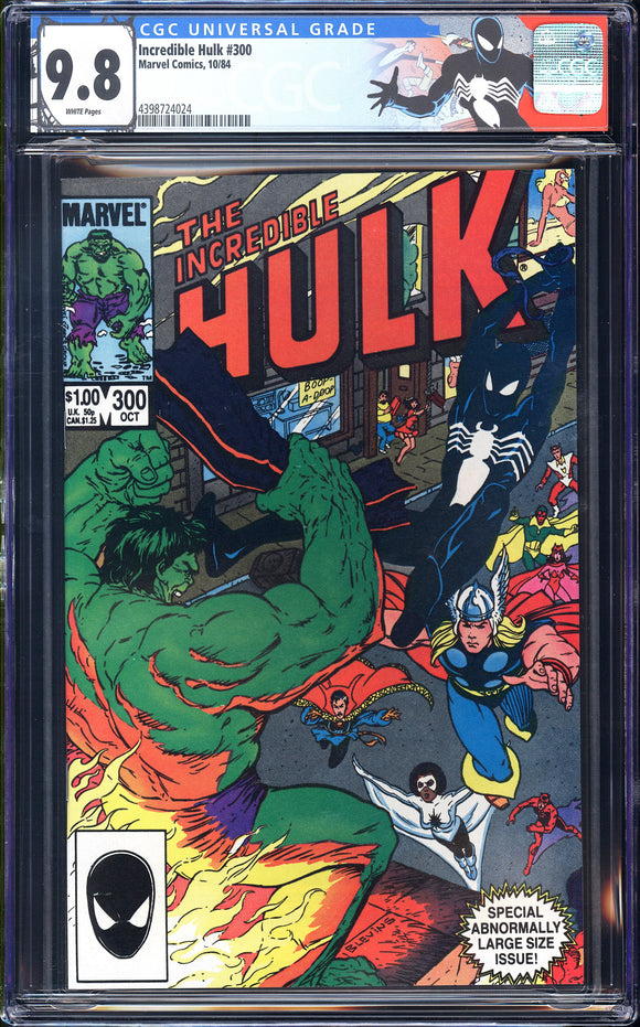 Incredible Hulk #300 CGC 9.8 (1984) Black Suit Spider-Man App!