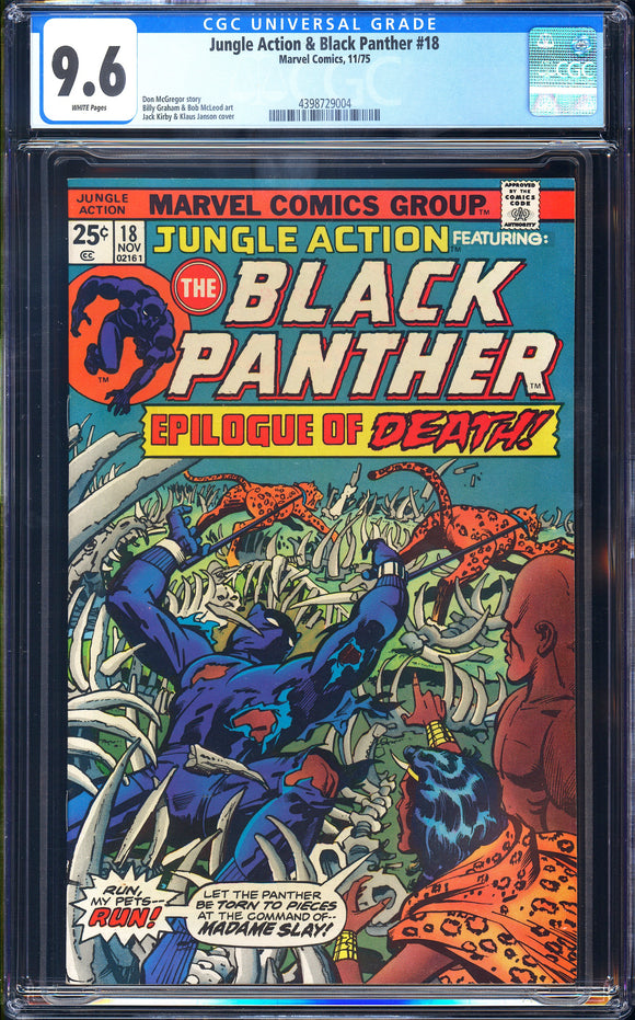 Jungle Action & Black Panther #18 CGC 9.6 (1975) 1st App Madame Slay!