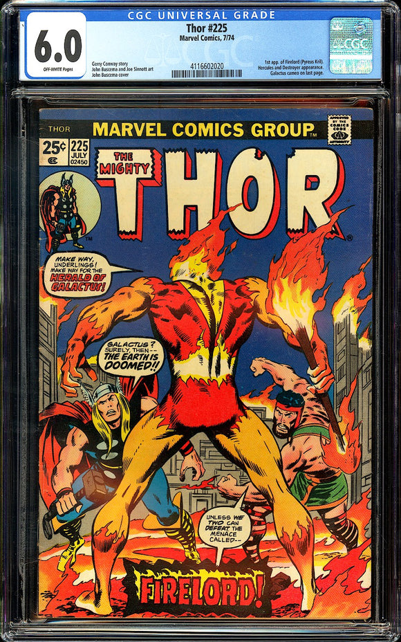 Thor #225 CGC 6.0 1st appearance of Firelord (Pyreus Kril)