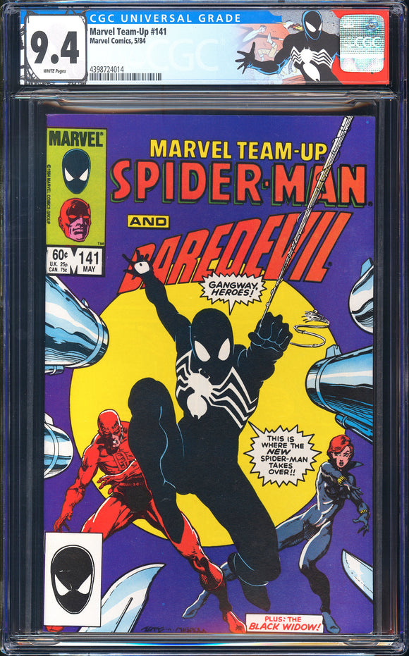Marvel Team-Up #141 CGC 9.4 (1984) 1st Black Costume! Tied with #252