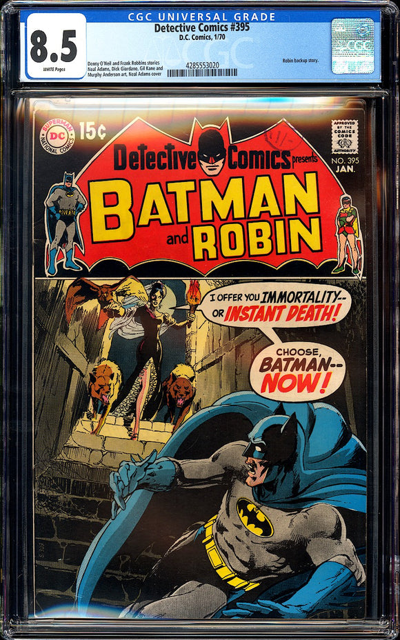 Detective Comics #395 CGC 8.5 1st Modern Batman! Neal Adams!