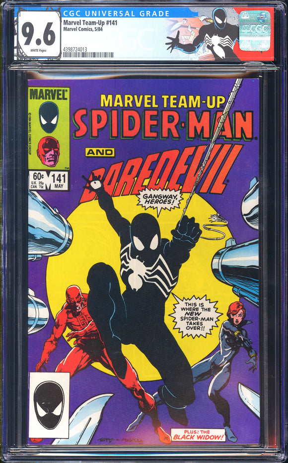Marvel Team-Up #141 CGC 9.6 (1984) 1st Black Costume! Tied with #252