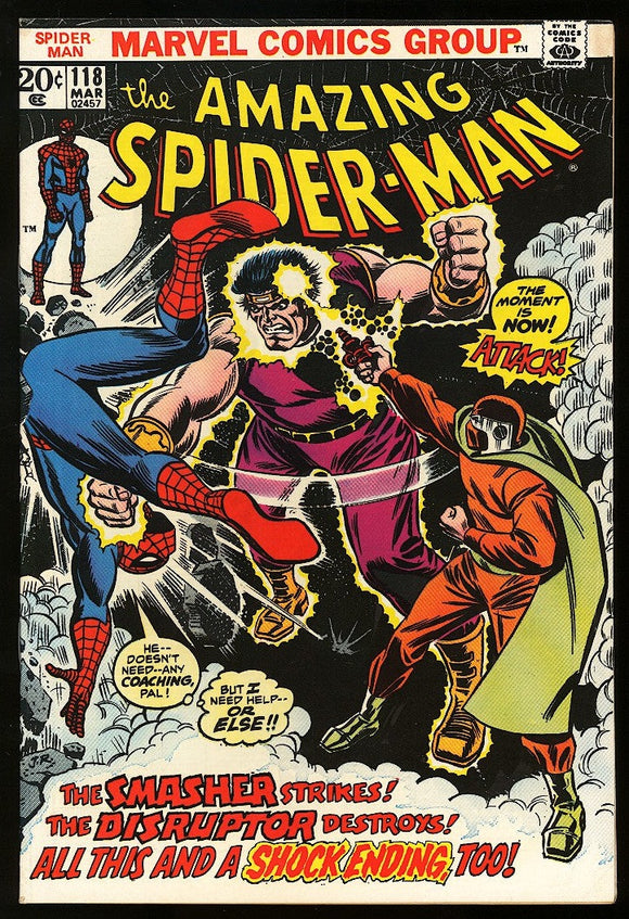 Amazing Spider-Man #118 Marvel 1973 (VF+) Death of Smasher!