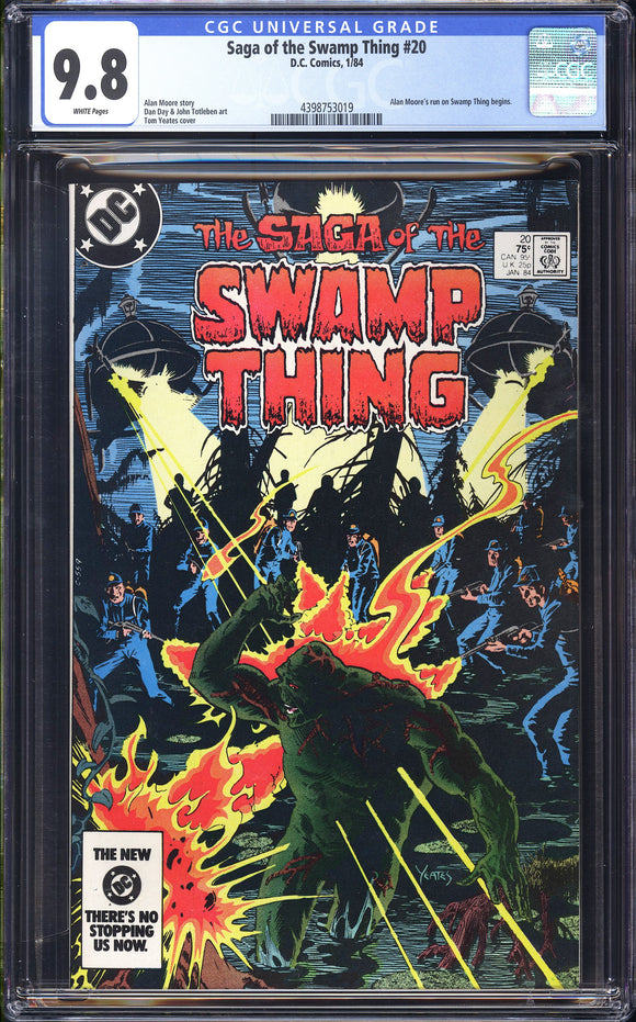 Saga of the Swamp Thing #20 CGC 9.8 (1984) Alan Moore's Run Begins!