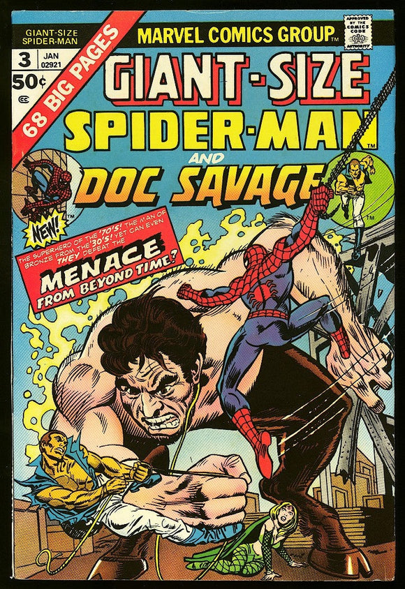 Giant Size Spider-Man #3 Marvel 1974 (VF+) Spidey & Doc Savage!