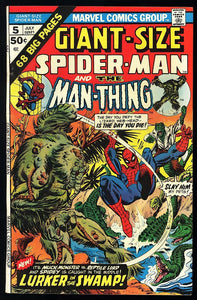 Giant Size Spider-Man #5 Marvel 1974 (VF+) Spidey & Man-Thing!