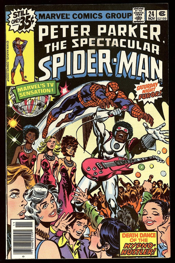 Spectacular Spider-Man #24 Marvel 1978 (VF-) 1st Hypno-Hustler!