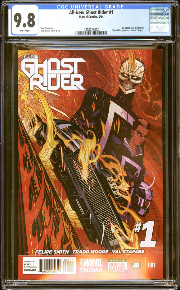 All New Ghost Rider #1 CGC 9.8 (2014) 1st Appearance of Roberto Reyes!