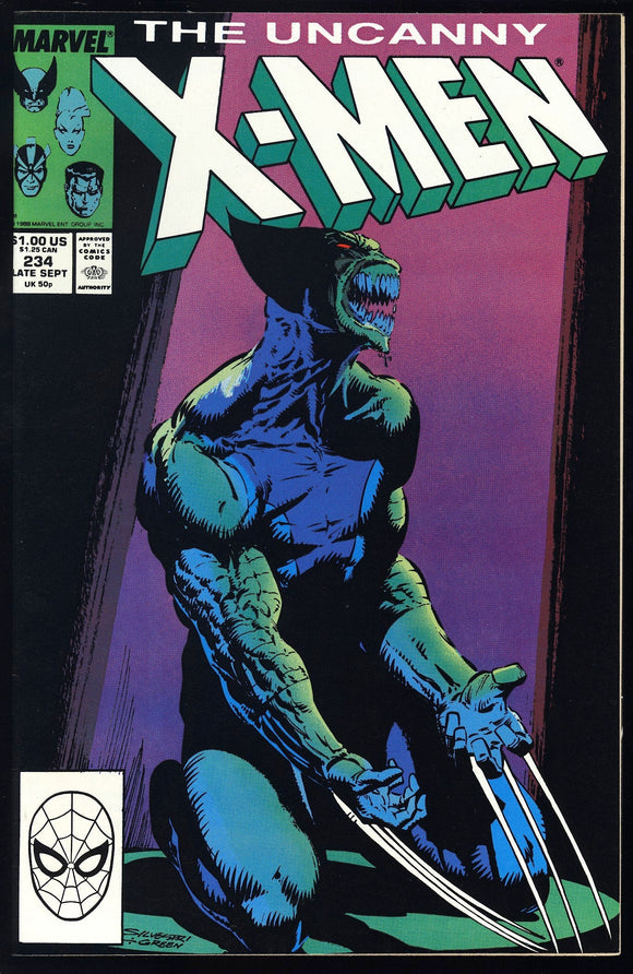 Uncanny X-Men #234 Marvel 1988 (NM) Marc Silvestri Wolverine Cover!