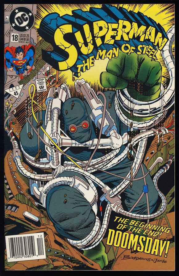 Superman #18 DC Comics 1992 (NM+) 1st Full Doomsday! NEWSSTAND!