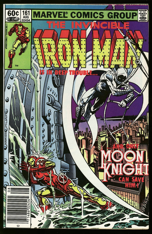 Iron Man #161 Marvel 1982 (NM+) Moon Knight Appearance! NEWSSTAND!