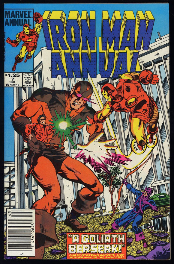 Iron Man Annual #7 Marvel 1984 (NM-) 1st Goliath! Canadian Price Variant!