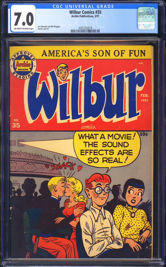Wilbur Comics #35 CGC 7.0 (1951) Golden Age Archie! RARE!