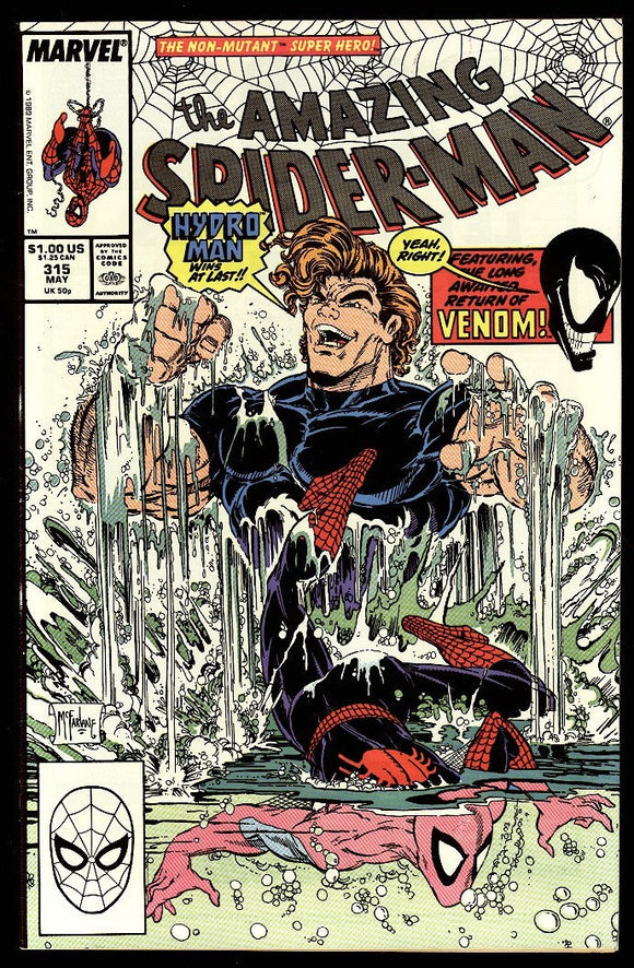 Amazing Spider-Man #315 Marvel 1989 (VF-) 1st Partial Venom Cover App!