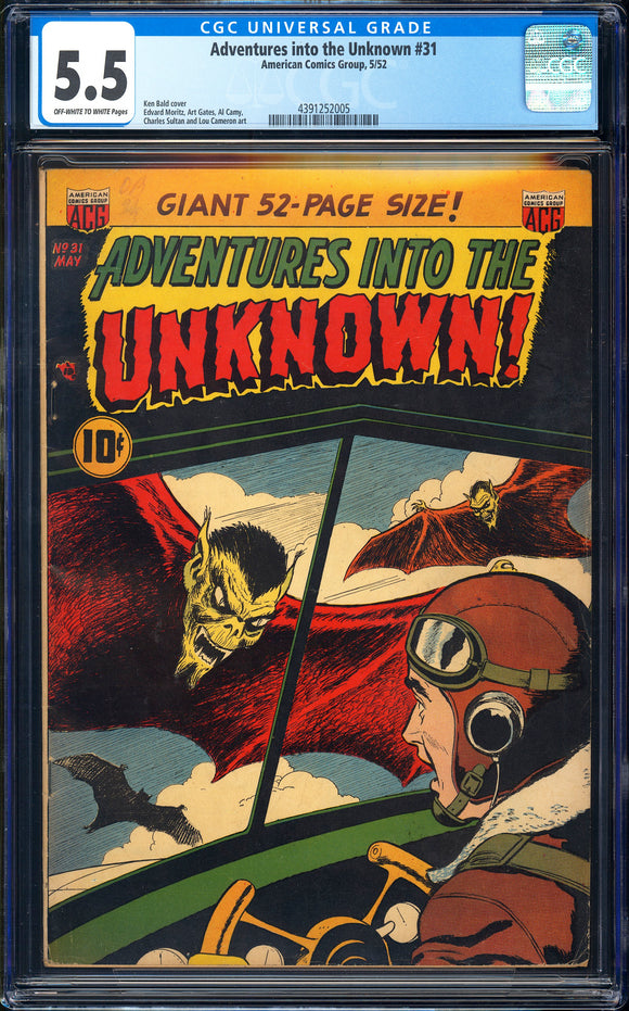 Adventures into the Unknown #31 CGC 5.5 (1952) ACG Golden Age!