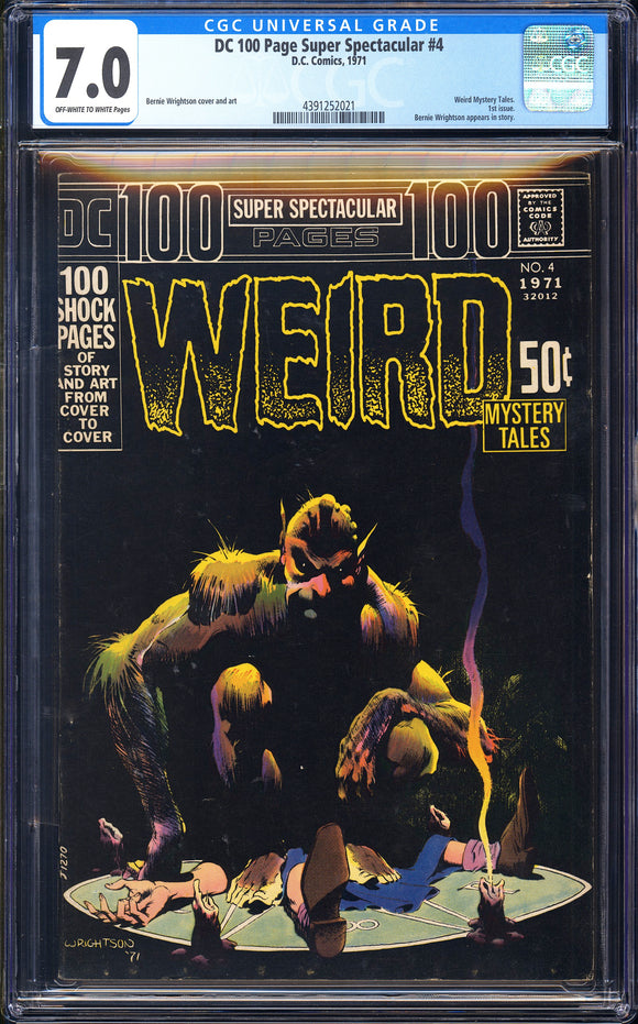 DC 100 Page Super Spectacular #4 CGC 7.9 (1971) 1st Issue! Bernie Wrightson!