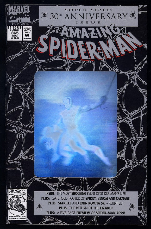 Amazing Spider-Man #365 Marvel 1992 (VF+) 1st Spider-Man 2099!