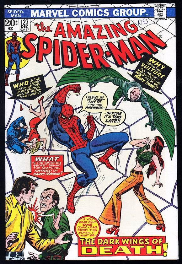Amazing Spider-Man #127 Marvel 1973 (VF+) 1st App of the NEW Vulture!