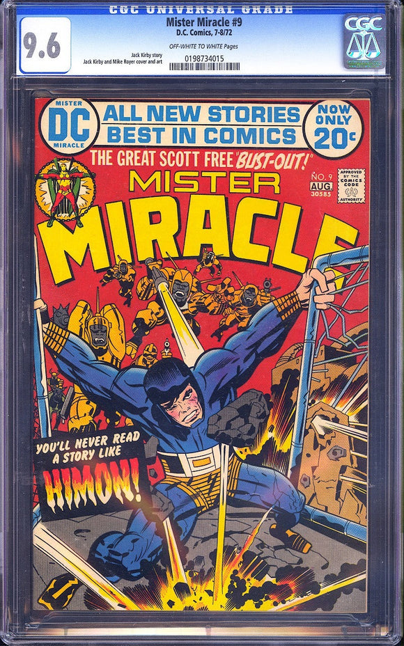 Mister Miracle #9 CGC 9.6 (1972) HIGH GRADE! Jack Kirby Cover!