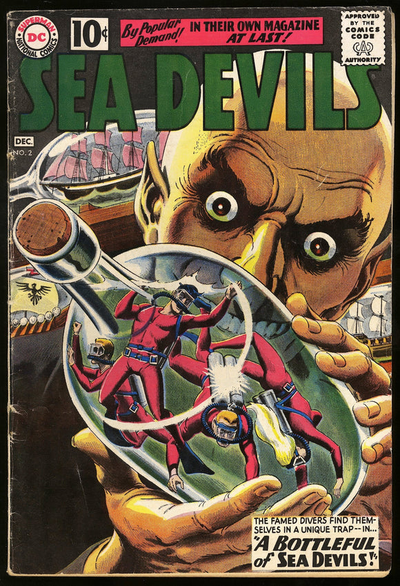 Sea Devils #2 DC Comics 1961 (VG+) Grey Tone Cover!