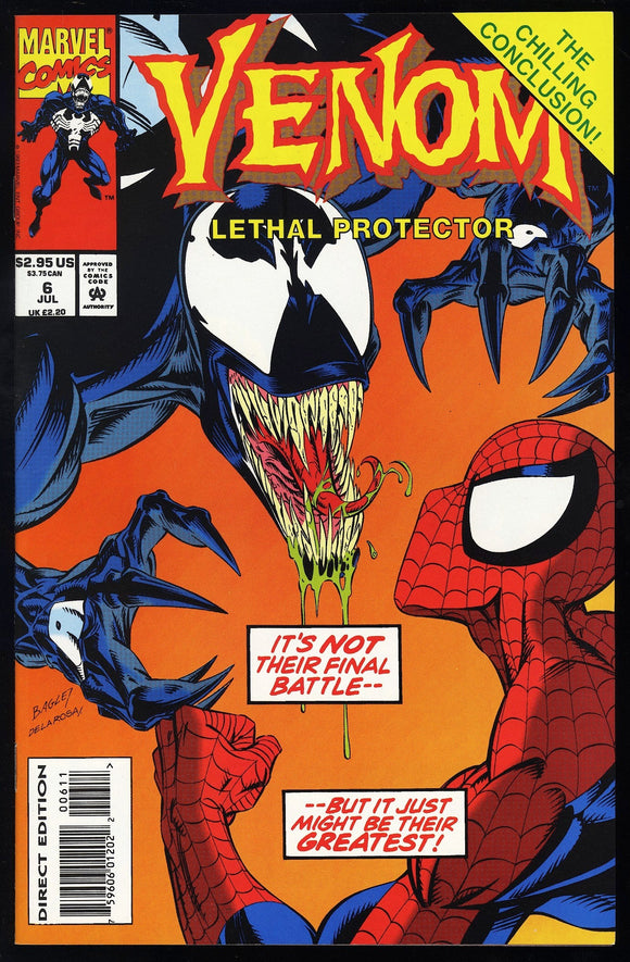 Venom Lethal Protector #6 Marvel 1993 (NM/NM+) Last Issue!