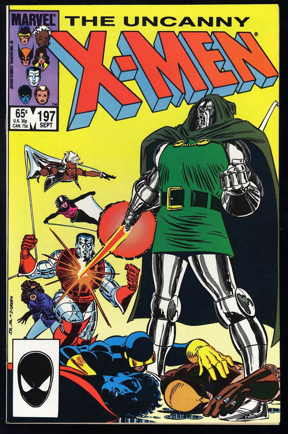 Uncanny X-Men #197 Marvel 1985 (NM+) Classic Doctor Doom Cover!