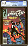 Amazing Spider-Man #252 CGC 8.5 (1984) 1st Black Costume! NEWSSTAND!