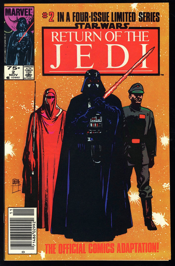 Star Wars Return of the Jedi #2 Marvel 1983 (NM-) Canadian Price Variant!