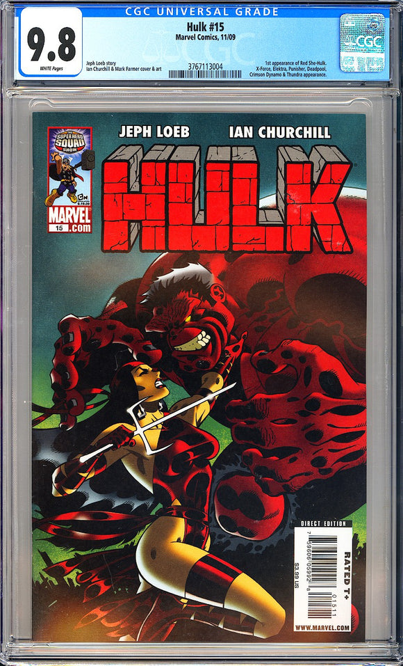 Hulk #15 CGC 9.8 White Pages