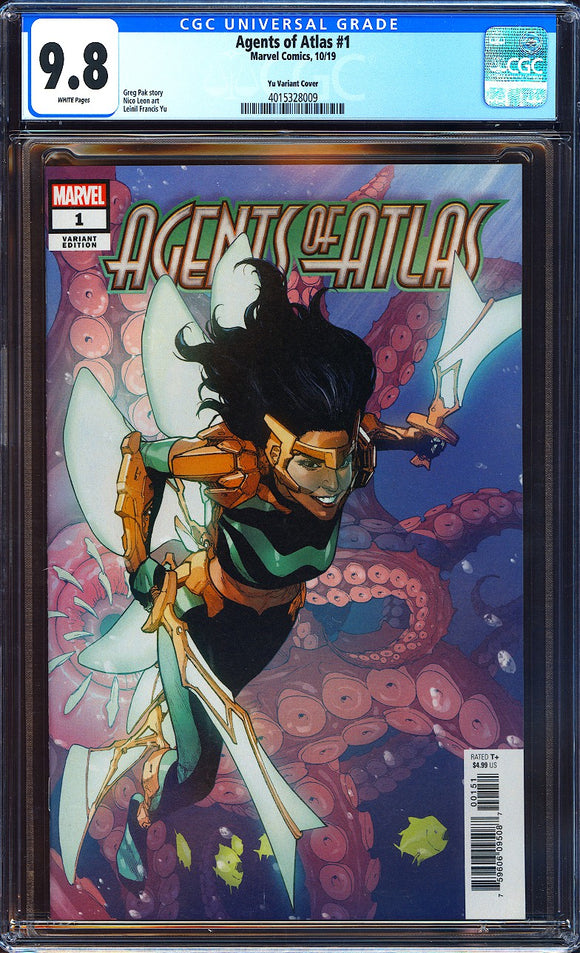 Agents of Atlas #1 CGC 9.8 White Pages ~Yu Variant Cover~